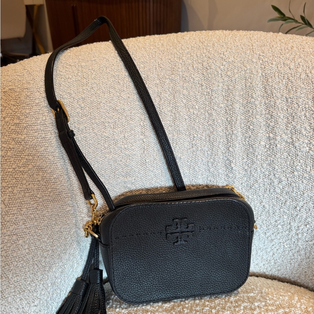 Tory Burch Black Crossbody Bag with Tassel